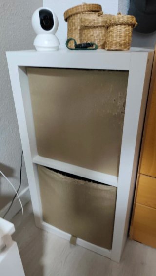 Mueble Kallax Ikea Blanco y Beige