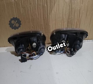 NM FAROS VOLKSWAGEN VW GOLF 4 OJOS ANGEL LED LOOK R32 FONDO