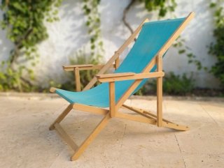 3 HAMACAS ANTIGUAS PLEGABLES VINTAGE AZULES