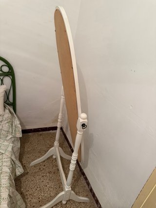 Specchio da terra ovale bianco