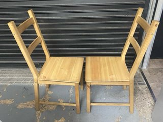 Pareja Sillas Madera Maciza IVAR Ikea