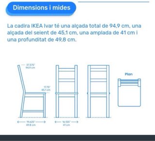 Pareja Sillas Madera Maciza IVAR Ikea