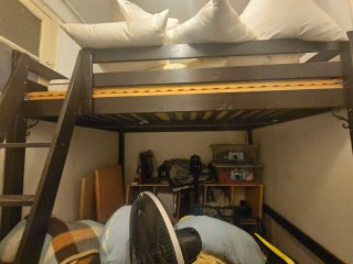 Cama alta doble Stora Ikea madera
