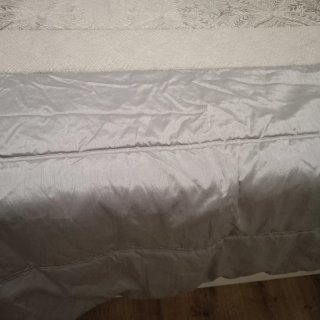 Edredón Cama 150cm Gris y Blanco
