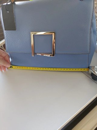 Bolso de piel azul PG