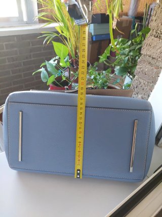 Bolso de piel azul PG