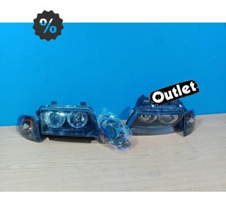 NM FAROS AUDI A4 B5 94-98 OJOS ANGEL CLASSIC NEGROS R011257C
