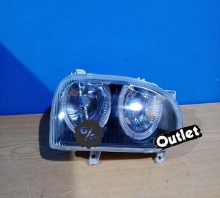 NM FAROS VOLKSWAGEN VW GOLF 3 OJOS ANGEL FONDO NEGRO H7 H7 R