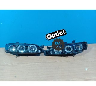 NM FAROS PARA OPEL VECTRA B 96-98 OJOS ANGEL FONDO NEGRO R14