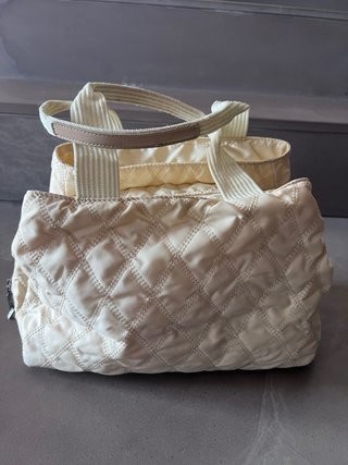 Borsa Moncler trapuntata beige