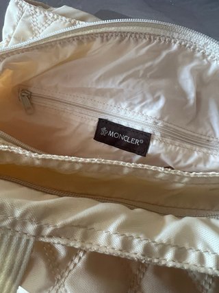 Borsa Moncler trapuntata beige