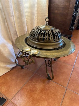 Bracero antiguo metal dorado y plateado