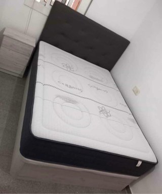 Cama Abatible Madera con Colchón 135x190=285€