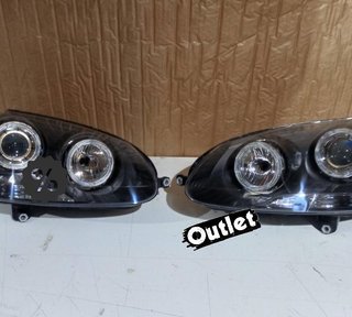 NM FAROS VOLKSWAGEN VW GOLF 5 03-08 OJOS ANGEL FONDO NEGRO R