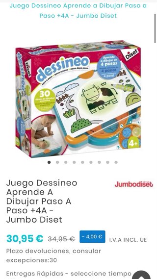 Paquete 4 juegos leer, escribir, contar y dibujar