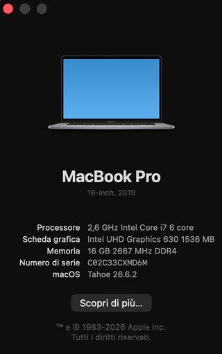 MacBook Pro 16 2019 500GB