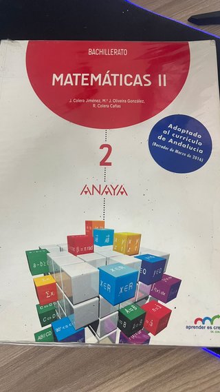 Libro de texto Matemáticas 2 de Anaya
