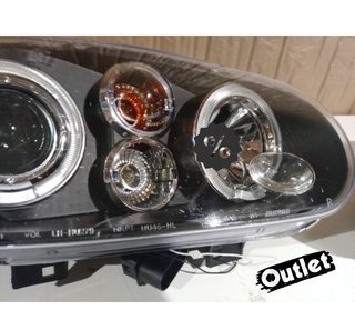 NM FAROS VOLKSWAGEN VW GOLF 4 OJOS ANGEL LED LOOK R32 FONDO