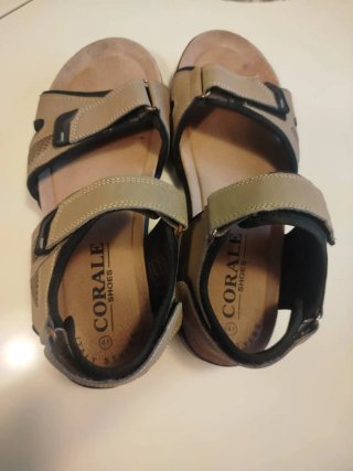 Sandalias Corale Talla 41 Hombre Beige/Negro