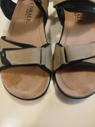 Sandalias Corale Talla 41 Hombre Beige/Negro