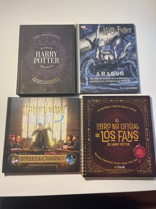 Pack 4 libros Harry Potter inglés y español.