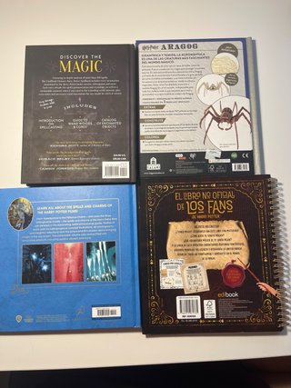 Pack 4 libros Harry Potter inglés y español.