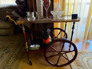 Carrito de salón madera y metal