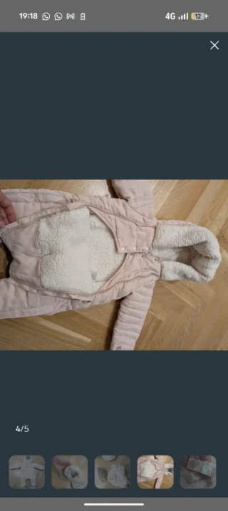 Saco dormir y buzo bebé rosa + marco de  regalo