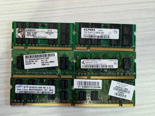 Lote Memorias RAM DDR2 2GB + 1GB