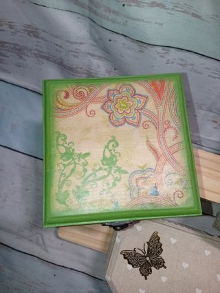 Cajas Decoradas Artesanales (Madera,Tela y Serigra