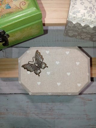 Cajas Decoradas Artesanales (Madera,Tela y Serigra