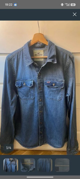 Camisa vaquera Hollister hombre talla L