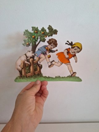 Lámina troquelada antigua 20 cm