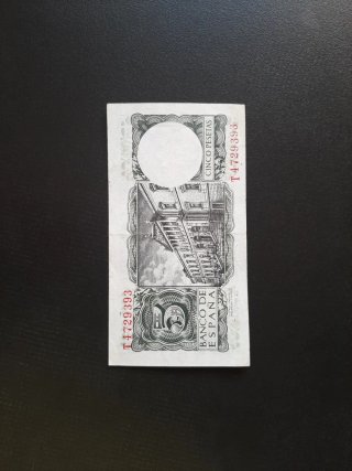 BILLETE DE 5 PESETAS DE 1954