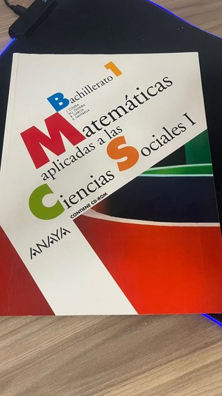 Libro de texto Matemáticas de Ciencias Sociales 1