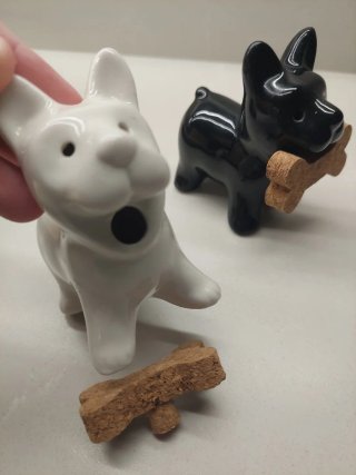Salpimenteros Perros Cerámica Fisura