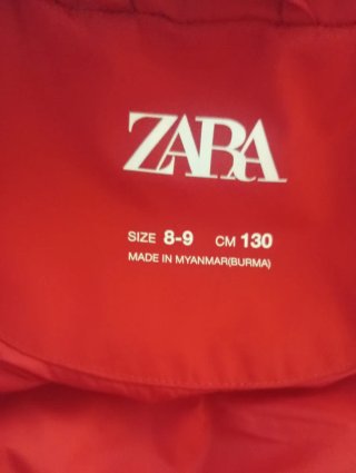 Parka con piume per bambini rosso