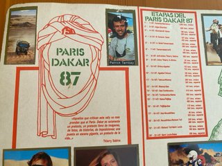 Álbum/Carpeta cromos Paris-Dakar 1987 Completo