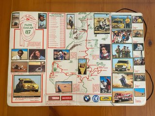 Álbum/Carpeta cromos Paris-Dakar 1987 Completo