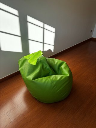 Puf verde piel sintética