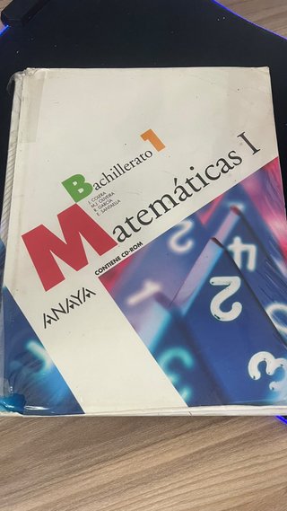 Libro de texto Matemáticas 1 de Anaya