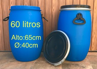 Bidón azul 60 litros