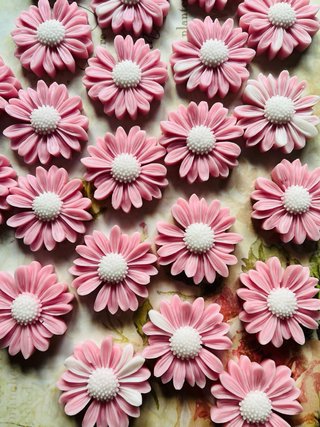 Candele Margherita Rosa Segnaposto Bomboniere