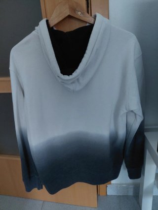 Sudadera Hollister Degradado Gris y Blanco