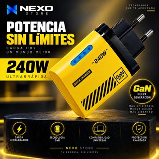 Cargador GaN 240W 5 Puertos USB