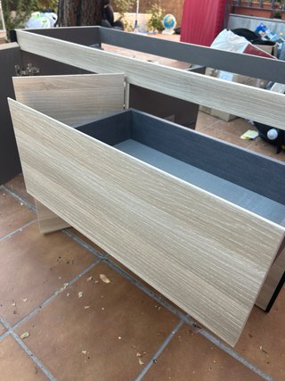 Mueble de baño volado madera 2 senos * A estrenar