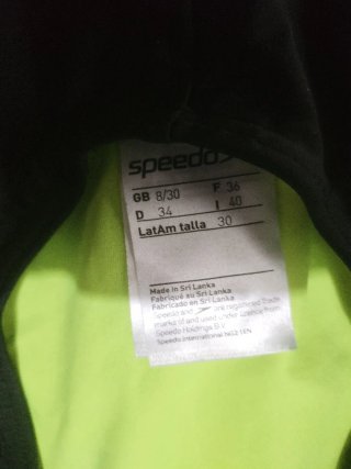 Costume intero Speedo nero e verde taglia XS