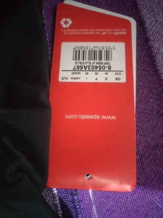 Costume intero Speedo nero e verde taglia XS