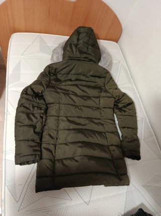 Abrigo largo parka con capucha Talla S