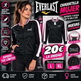 Chaqueta Everlast Mujer Negra Talla L/XL